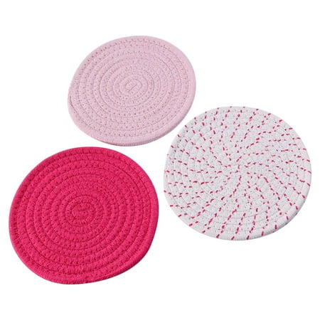 

3PCS Place Mat Thickened Tray Mat Insulation Kit Kettle Mat Bowl Mat Insulation Round Mat Kitchen Restaurant and Bar