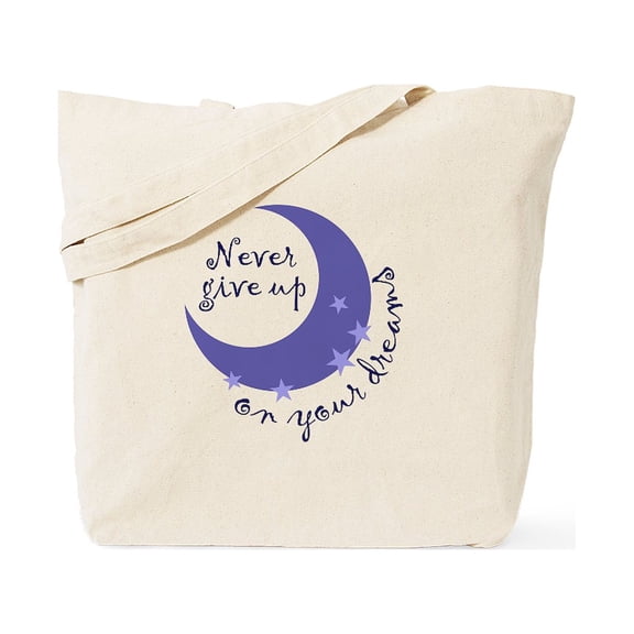 CafePress - NEVER GIVE UP ON DREAMS Tote Bag - Unisex Canvas Tote Bag, Beige, 1-Piece
