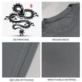 thumbnail image 4 of Coolnut Womens T Shirts Fashion Tops, Traditional Chinese Dragon Women's Basic Short Sleeve Tees, Grey Lightweight Casual Summer Clothes, L, 4 of 6