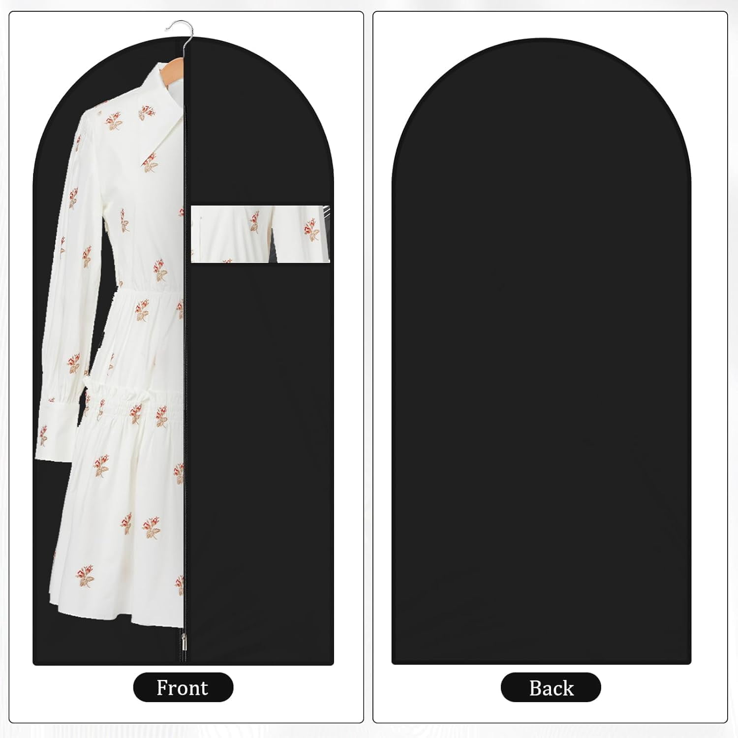 Hanging Clothes Garment Bag Dust Bag, 60.96 cm x 109.22 cm, Dress Hanger Bag, Travel Garment Bag,, Suit Jacket Washable Suit Cover Bag, 4 Piece Set