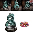 thumbnail image 3 of de cerámica, soporte de de reflujo, de té, quemador de en cascada, adorno de budismo, decoración para hogar, salón de Calabaza Macarena Incensario de incienso de reflujo, 3 of 7