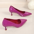 thumbnail image 6 of Women's Low Heel Pumps Fashion Solid Color Shallow Mouth Pumps Shoes Pointed Toe Slip-on Classic Pumps for Partying Wedding, 6 of 6