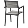 thumbnail image 3 of Modway Principale 3 Pièces Moderne Aluminium Patio Salle à Manger Ensemble - Brun/gris, 3 of 6