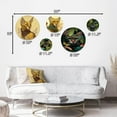 thumbnail image 4 of Designart "Yellow Wildcat Cartoon I" Animals Cat Metal Wall Art Set of 5 Piece, 4 of 5