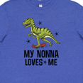 thumbnail image 4 of Inktastic My Nonna Loves Me Dinosaur Youth T-Shirt, 4 of 5