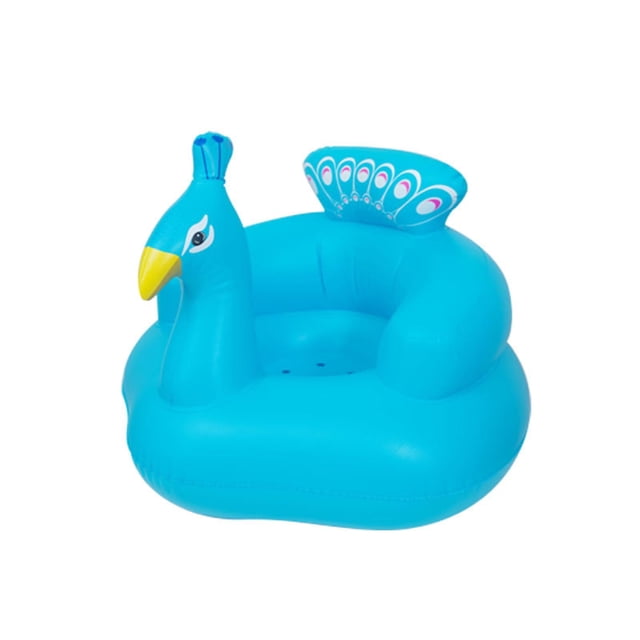 Sillas portátiles para bebés, asiento inflable para bebés, asiento para el suelo, soporte para la espalda infantil, sofá, piscina, juguetes acuáticos, , azul