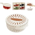 thumbnail image 1 of Nueva canasta de drenaje con tapa, canasta de drenaje multifunción 2 en 1 con asa plegable, tazón para lavar frutas y verduras con colador, centrifugador de ensalada, tazón de canasta coladora de coci, 1 of 7