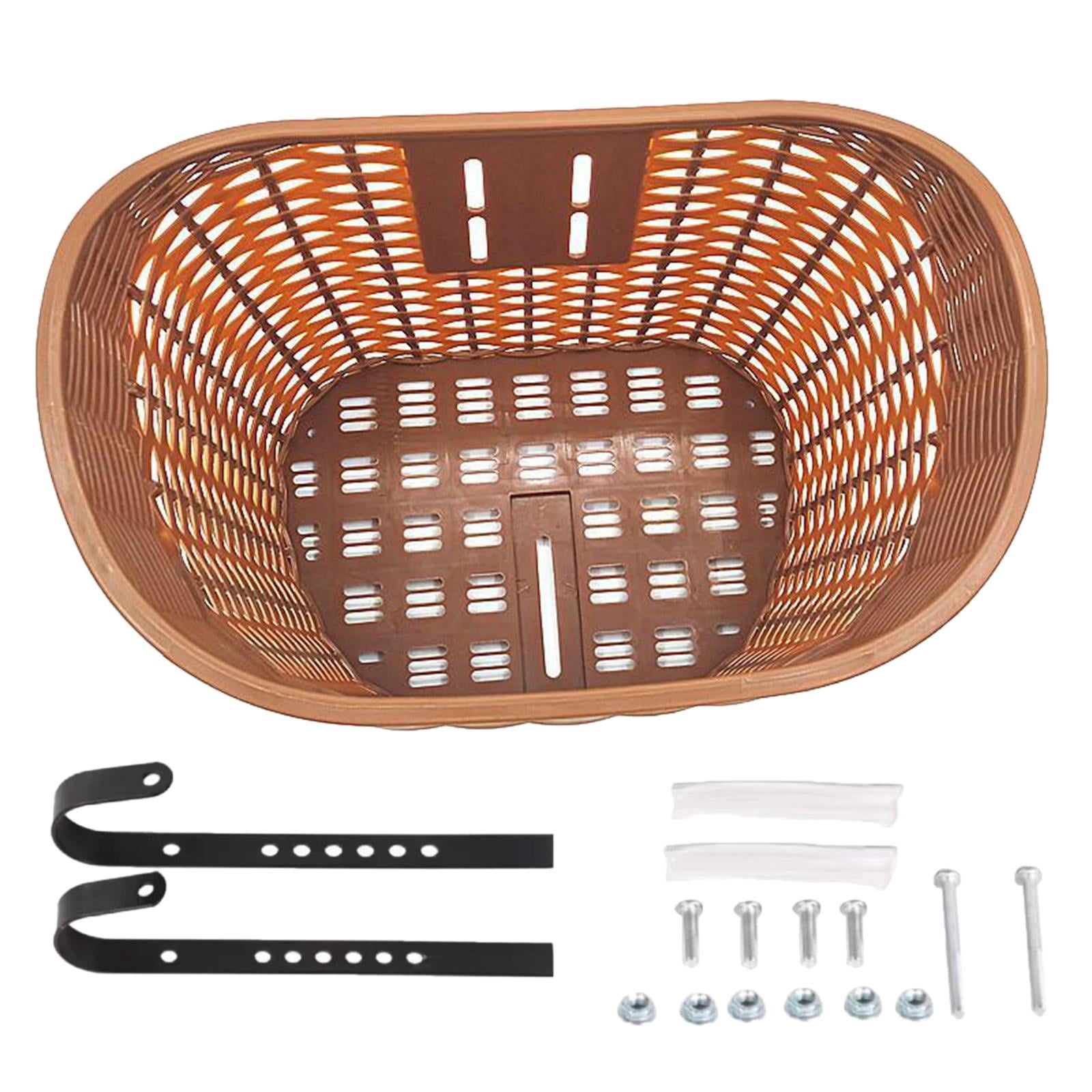 DimyFew Bicycle Basket for The Front, Luggage Carrier Basket for Excursions And Shopping brown