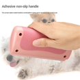 thumbnail image 2 of Peine para depilar mascotas, diseño fácil de usar, de alta calidad, para perros y gatos, suministros para mascotas, cuchillo esencial para depilar, color rosa, 2 of 5