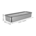 WSTEER Stainless Steel Bacon Case Stainless Steel Crisper Storage Box