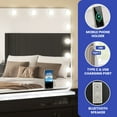 thumbnail image 4 of ModFusion 28" x 23" Bathroom Mirror with LED Lights & Bluetooth Speaker, 360° Rotation Lighted Wall Vanity Mirror with Wireless Charger, USB Charging Port & Dimmable Bulbs, 4 of 11