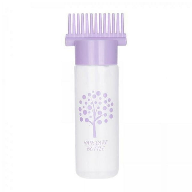 Bunblic 2xRoots Comb Bottle180ml Hair Dye Brush for Hair Roots Comb Color , Violet, 4 Pcs