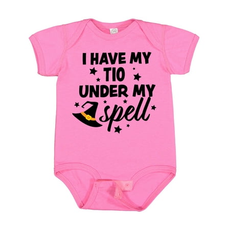

Inktastic I Have My Tio Under My Spell with Cute Witch Hat Gift Baby Boy or Baby Girl Bodysuit