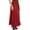 Maroon, variant on Bimba Women's Bohemian Style Elastic Waist Gray Long Maxi Skirt With Tassels-S