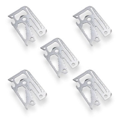 Wallet Wizard 26 Tools With 17 Functions Credit Card Sized Multitool - 5 Pack