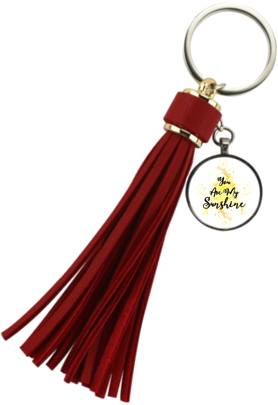 Key Chain You Are My Sunshine Black Tassel Keychain 