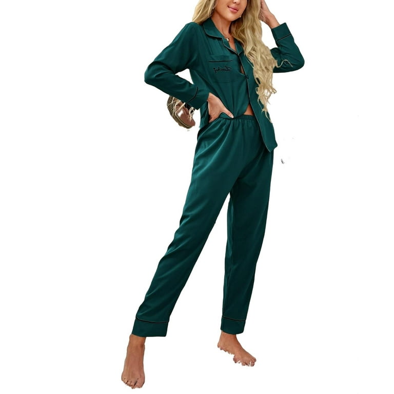 Dark green pj set sale