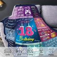 thumbnail image 3 of 18th Birthday Blanket Soft Flannel Throw Blanket Lightweight Cozy Birthday Blanket for Boys Girls Adults Comfortable Bed Blanket for Sofa Living Room Home Camping Couch (50"x60"), 3 of 6
