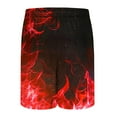 thumbnail image 6 of Shorts for Men Elastic Waist Casual Print Shorts with Pockets Beach Pants Red XL, 6 of 6