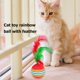 thumbnail image 4 of Wdftyju 12 Uds. De bolas de juguete de arcoíris de colores para gatos, teaser con gatito de plumas, amor para jugar Wdftyju 3zg1kr3gx0ql8jk1D02, 4 of 8