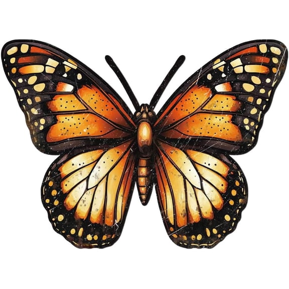 Colorful Butterfly Metal Tin Sign Vintage Butterfly Iron Outdoor Fence Wall Decor Art Silhouette Hanging Wall Signs Decoration for Room Garden Porch Patio Fence Balcony Indoor and Outdoor