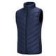 thumbnail image 1 of Chaleco de algodón lavable y calefactable para hombre, ajustable, con carga USB (azul, talla L), 1 of 7