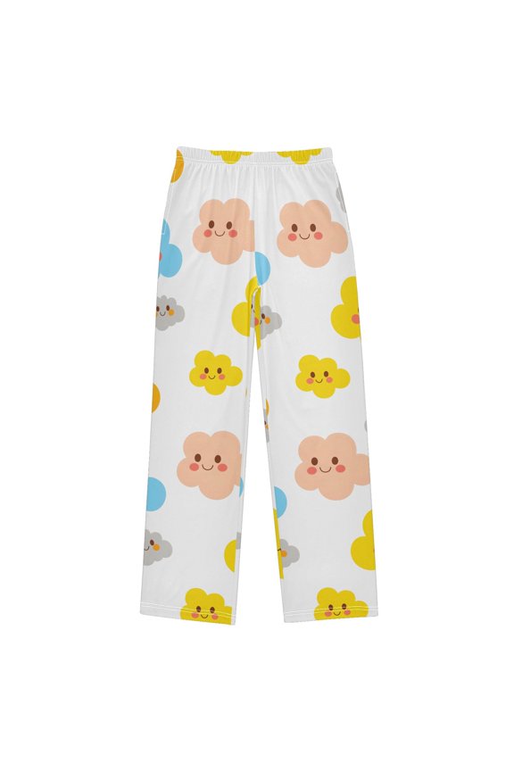 Cloud Tile White Pattern Pajama Pants Soft Lightweight Lounge Pants Bottoms Sleep Pants Warm Comfy