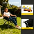 thumbnail image 3 of 1 Pack Oversized Padded Camping Chair Heavy Duty Quad Fold Arm Chair Portable for Outdoor - Support 450LBS, Black, 3 of 6
