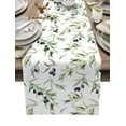 thumbnail image 2 of Watercolor Olive Leaf Texture Table Runner Home Wedding Table Flag Mat Centerpieces Decoration Party Dining Long Tablecloth, 2 of 7
