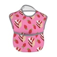 thumbnail image 2 of Hirioo Strawberry Cake for Baby Waterproof Pocket Bib Adjustable Closed for Babies Toddlers with Large Pocket 6-24Months, 2 of 8