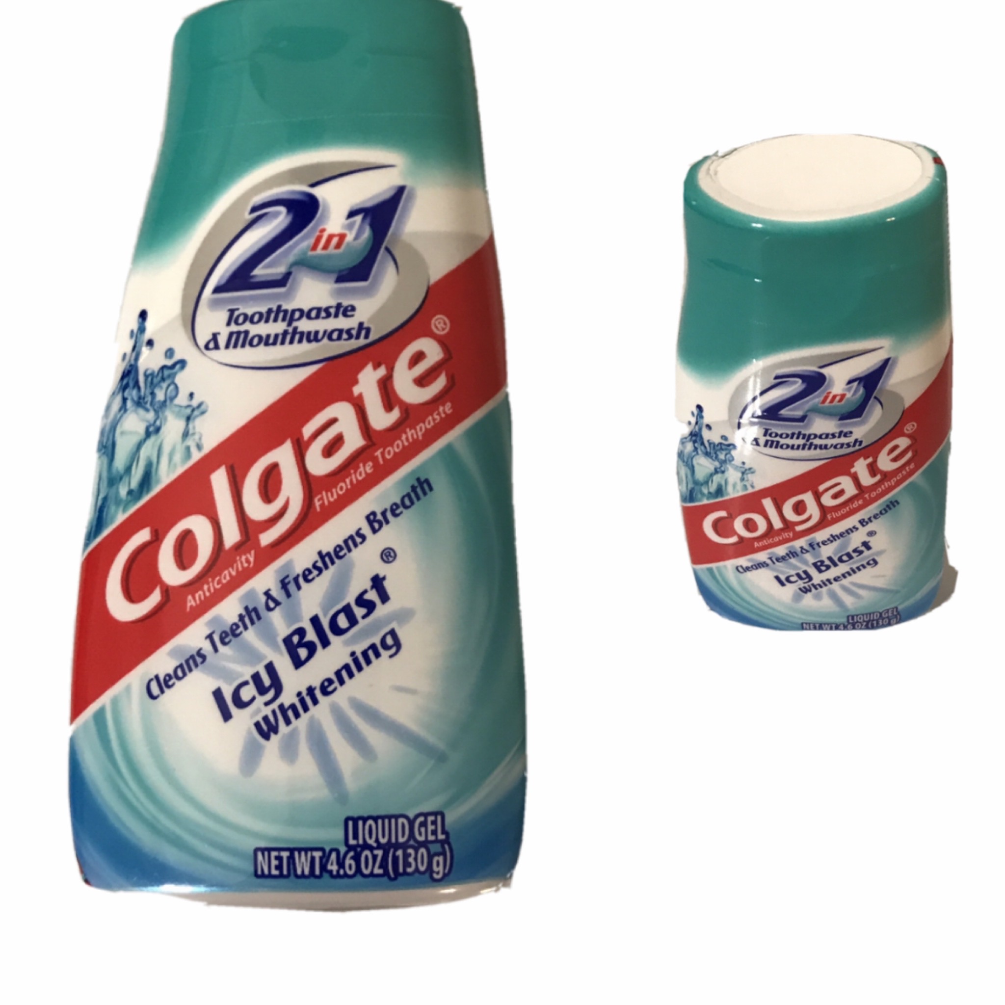 2 Colgate Anticavity Fluoride Toothpaste & Mouthwash (2 IN 1) Icy Blast