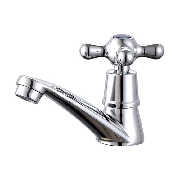 Jinsinto Single Cold Water Tap, Single Cold Water Tap Chrome Basin Water Tap, for Home Bathroom Toilet Sink Basin Kitchen,With Filter