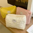 thumbnail image 2 of Large Capacity Women Flower Multifunction Cosmetic Bag Soft Candy Color Travel Portable Makeup Storage Bag Makeup Case (white), 2 of 7