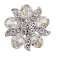 thumbnail image 2 of Crystal Rhinestone Lovely Flower Buttons for Clothes Sewing Craft 25mm - White, 2 of 6