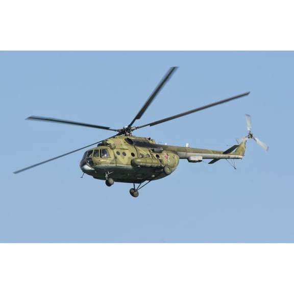 Russian Air Force Mi-8 during Aviadarts 2016 in Ryazan, Russia. Poster Print by Giovanni Colla/Stocktrek Images (17 x 11)