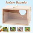 thumbnail image 3 of Visual Parakeet Nesting Box, Wood Pet Bird House Bird Breeding Box for Lovebirds Cockatiel Budgie Conure Parrot, 3 of 9