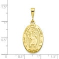 thumbnail image 3 of 10K Yellow Gold Charm Pendant Themed 35 16 mm St. Christopher Medal, 3 of 3