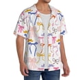 thumbnail image 2 of Gukieu bow ribbons Print Men's Short-sleeved Shirts, Button-down Pocket Shirts, T-shirts, Beach Vacation Travel Summer Clothing-4X-Large, 2 of 5