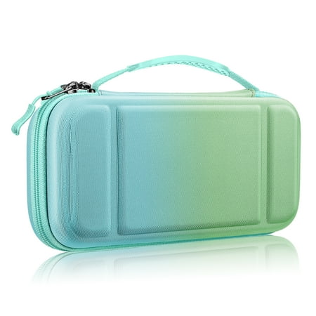 Fintie Carrying Case for Nintendo Switch OLED Model 2021/Switch 2017  [Shockproof] Hard Shell Protective Cover Travel Bag w/10 Game Card Slots  Seaside Ombre