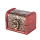 thumbnail image 2 of Caja de almacenamiento de joyería de madera retro, caja organizadora de collares y anillos con cerradura de aleación (tipo lirio de agua), 2 of 8