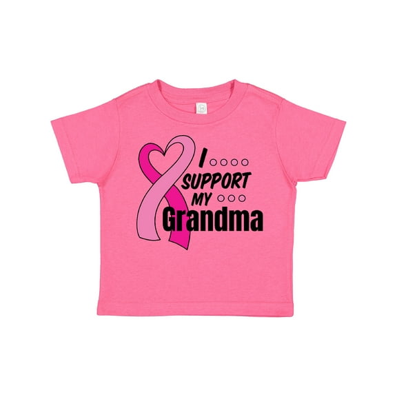 Inktastic Breast Cancer Awareness I Support My Grandma Pink Ribbon Boys or Girls Toddler T-Shirt