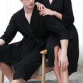 thumbnail image 5 of Dengjunhu Womens Lady Pajamas Robe Lightweight Robes Short Knit Bathrobe V Neck Soft Sleepwear Ladies Loungewear, 5 of 6