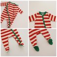 thumbnail image 4 of Lovskoo Infant Baby Boy Girl Clothes 1-24 Months Jumpsuit My First Christmas Rompers with Hat Winter Warm Outerwear Outfits Long Sleeve Onesie Red, 4 of 8