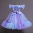 thumbnail image 4 of Robe à Manches Volantes pour Filles, Robe Princesse en Sequins et Tulle avec Bandeau, 4 of 6