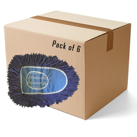 Triangle Dust Mop Heads-6 Pack-Blue