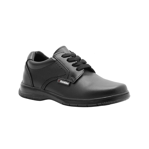 Derby Zapato Escolar Bambino Piel Color Negro Plantilla Arco negro 20