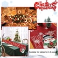 thumbnail image 4 of 1 suministros de decoración navideña Lindo muñeco de nieve navideño Mantel de tela de poliéster y algodón Bandera de mesa Mantel navideño, 4 of 5
