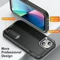 thumbnail image 3 of JTCASES Compatible with iPhone 13 mini Case Heavy Duty Protective Rugged Phone Case, Full Body Anti-dust Shockproof Drop Proof Armor Durable Cover Case for iPhone 13 mini 5.4 inch, Black/Black, 3 of 9