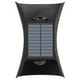 thumbnail image 2 of Aplique solar de pared | Aplique exterior con iluminación hacia arriba y hacia abajo | Lámpara solar impermeable IP65 para porche, jardín, camino y patio | Iluminación exterior moderna para el hogar, 2 of 9