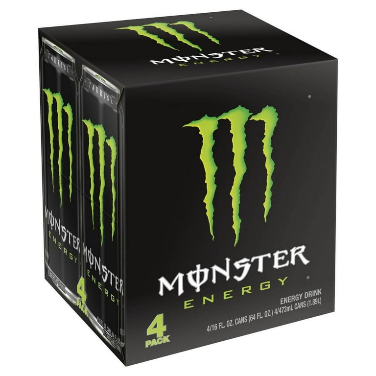 2X - Monster Energy, Original - 4pk/16 fl oz Cans - Walmart.com